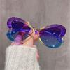 Trendy Candy Color Butterfly Sunglasses Colorful Uv400 Women'S Cat Eye Sun Glasses Gradient Shades
