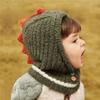Plush Balaclava Pullover Hat Rabbit Kids Hooded Beanie Warm Ear Protection Scarf Cap  Outdoor