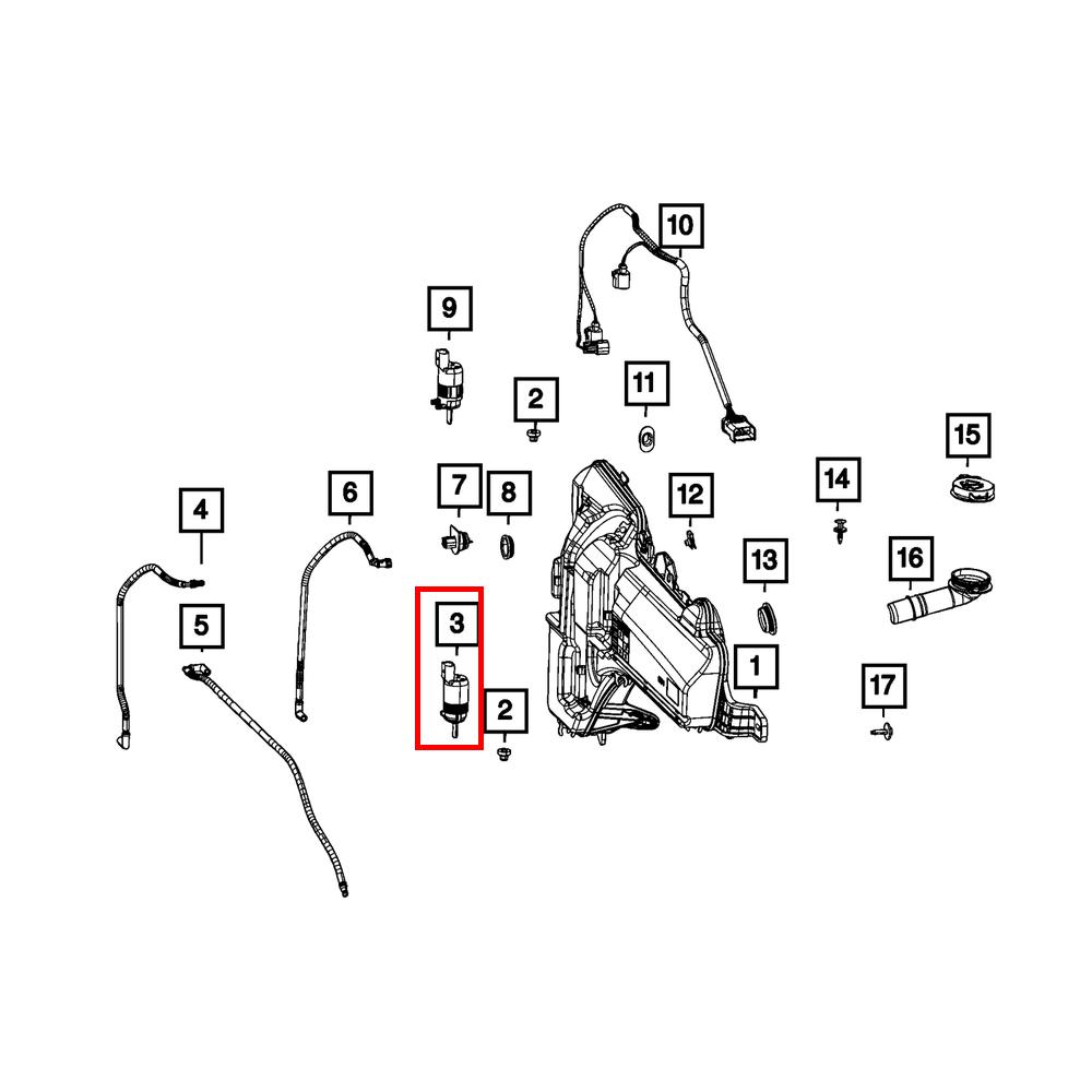 68507271AA Насос омывателя лобового стекла для Chrysler Dodge Jeep