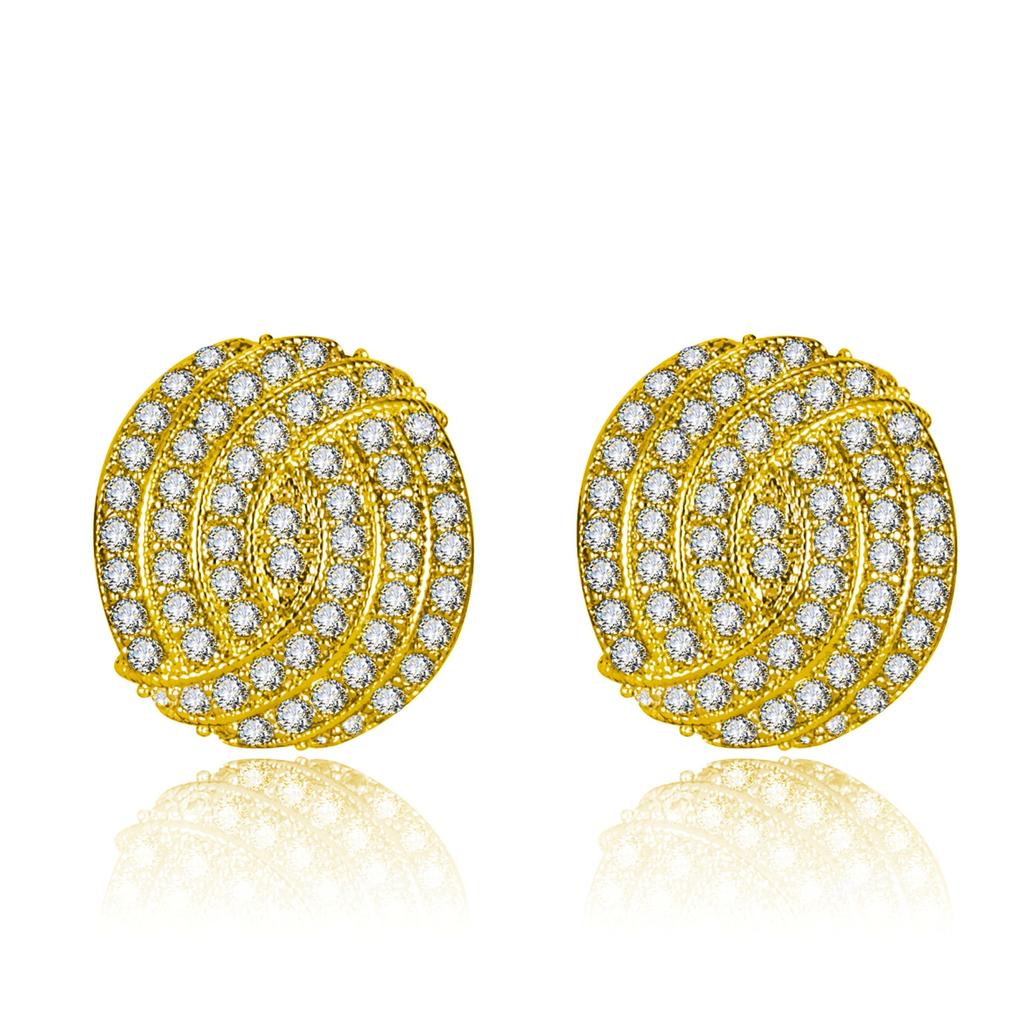 Европейские и американские хип-хоп овальные серьги с бриллиантами