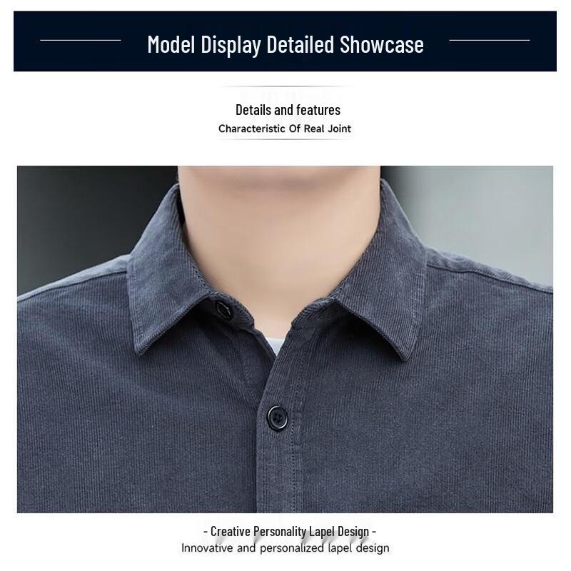 MiiOW Men's Casual Corduroy Workwear Shirt Jacket