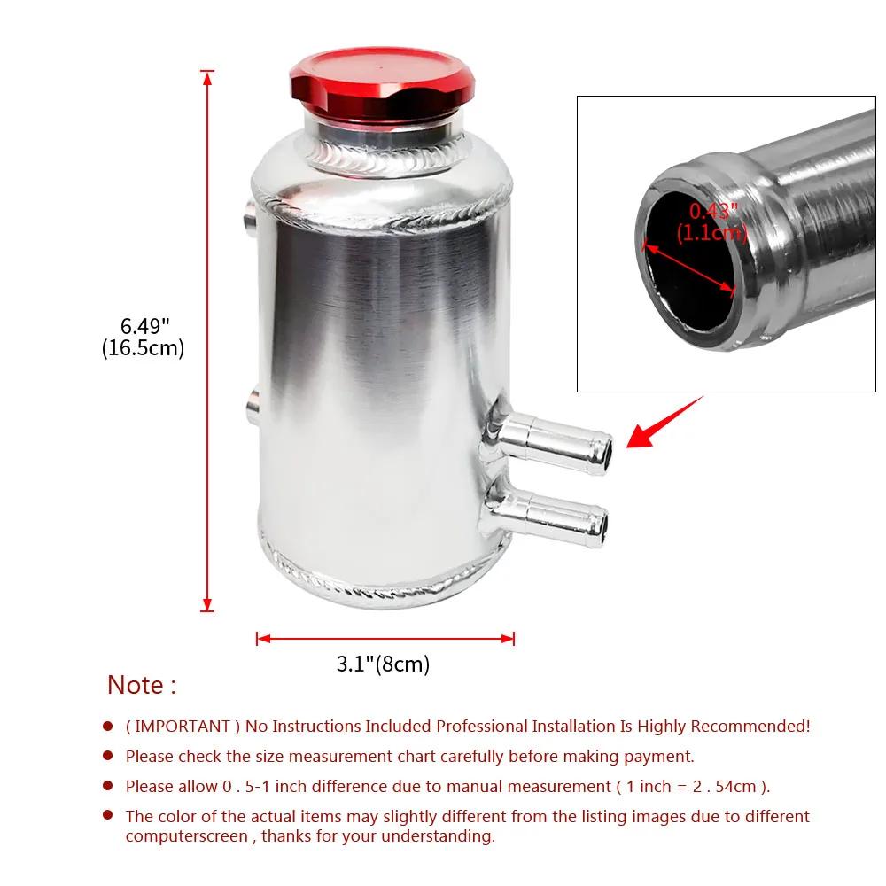 Car Fuel Cell Surge Tank Power Steering Oil Catch Can Tank Universal Racing Power Steering Fluid Reservior Tank High Quality