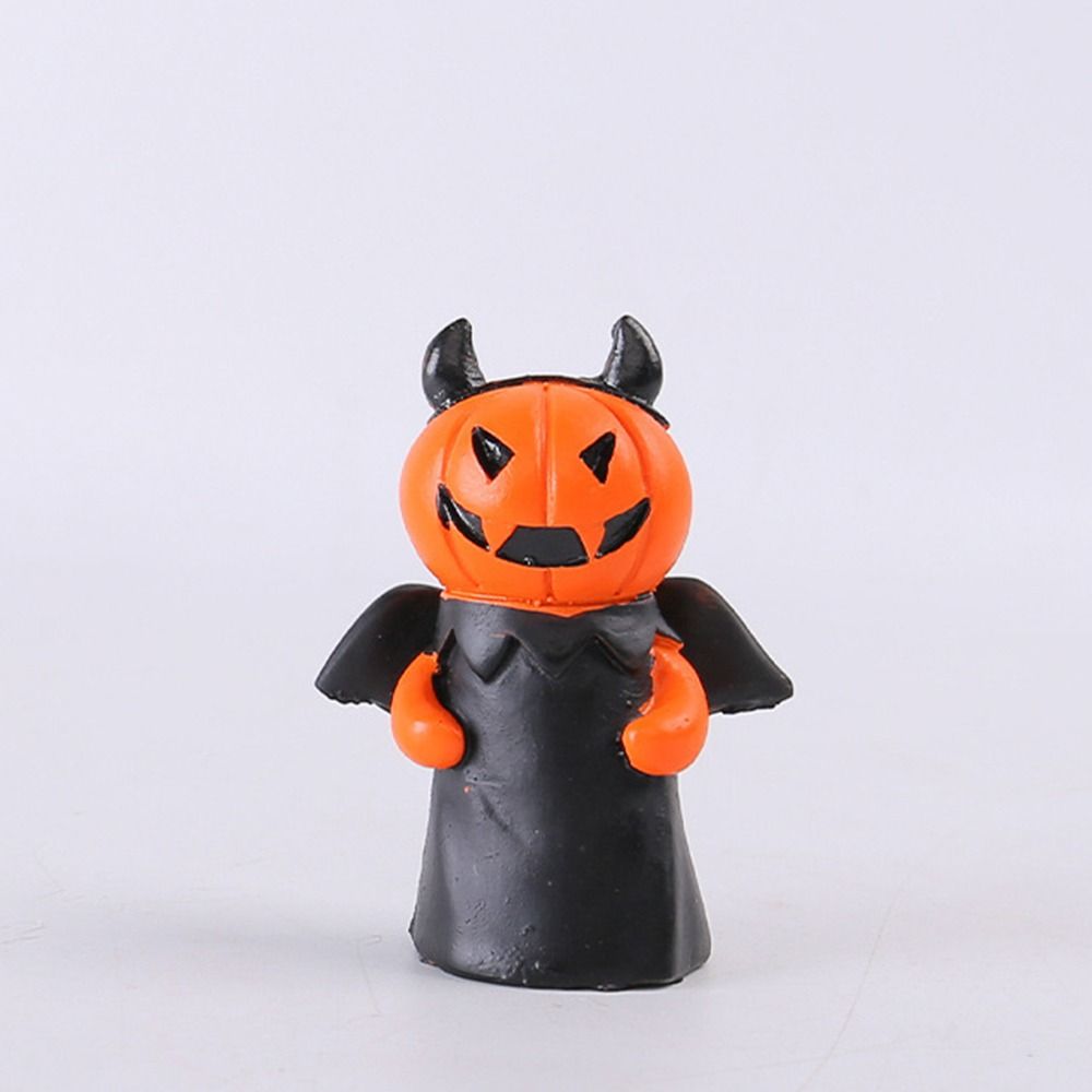 3Pcs/Set Durable Mini Devil Pumpkin Figurine Resin Halloween Ornament  Tabletop Decoration