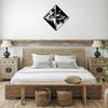 Sun, Moon & Mountain Metal Wall Art – Modern Interior & Outdoor Home Decor, Elegant Metal Decoration for Stylish Walls