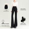 Women's 2025 High Waist Slimming Black Micro Flare Pants - Elastic, Non-Clingy, Perfect for Spring and Autumn