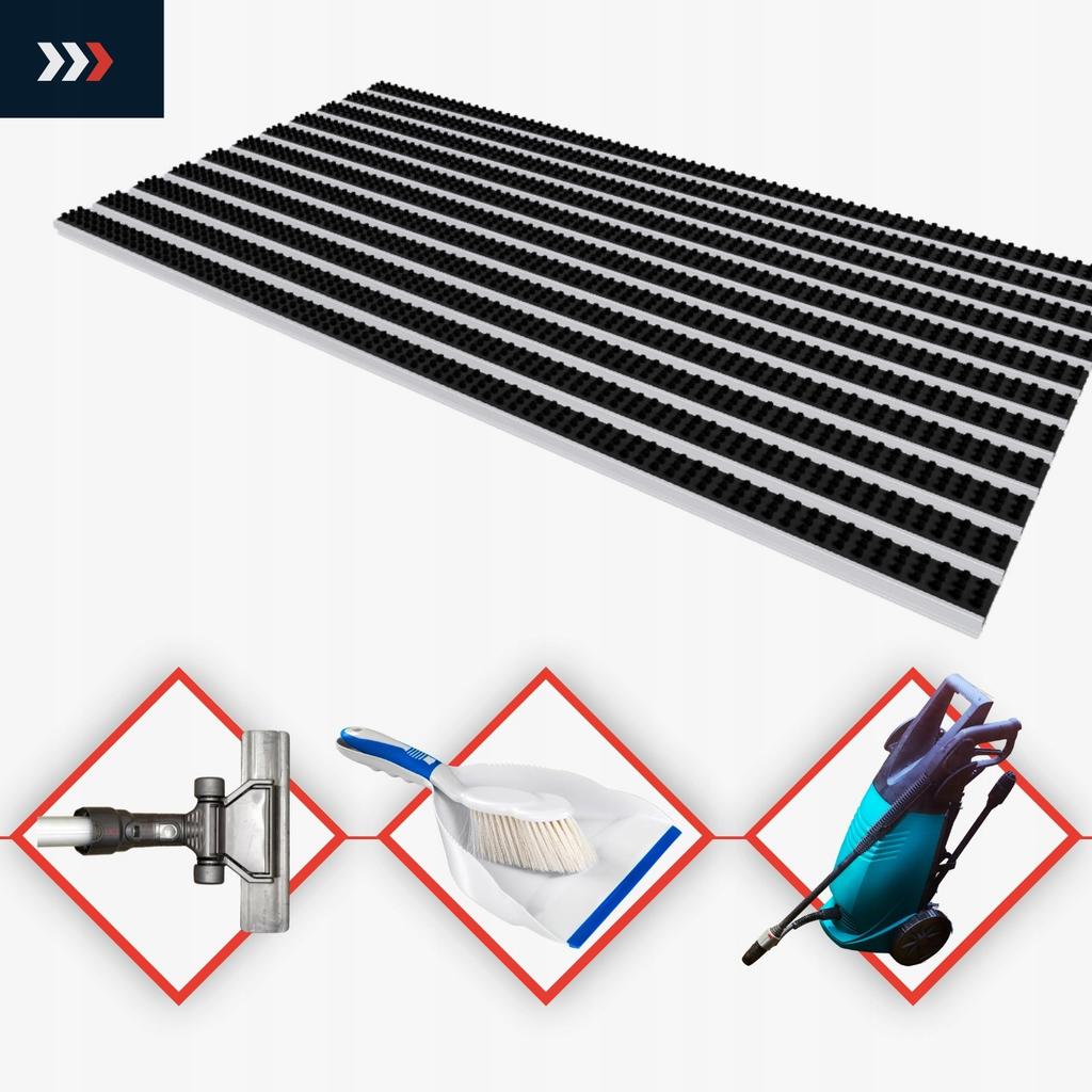 Polentex Aluminum Rubber Doormat: 75X50, 17mm With Frame