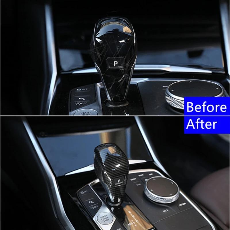 Автомобильный Стайлинг Карбоновый Цветной Рычаг Переключения Передач Декоративная Крышка Отделка Для BMW 3 Серии G20 G28 Интерьер