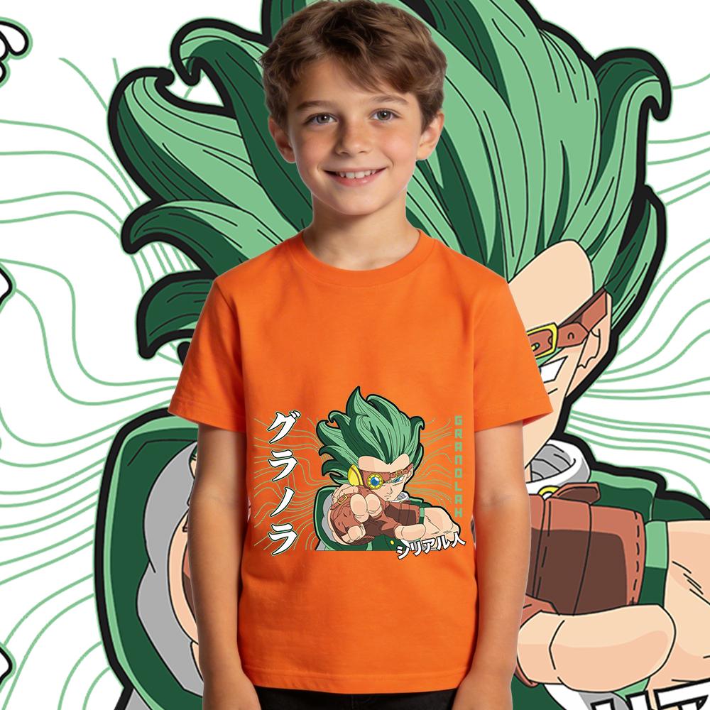 Dbz Granolah Anime Print Cotton T Shirts Boys Girls Casual Summer Top Soft Breathable Kids Clothing