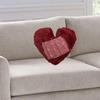 Heart Shaped Throw Pillow Anniversary Friend Gift Ornament Decorative for Bedroom Living Room Bench