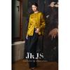 JK&JS 2025 Autumn Rayon Blend Straight-Leg Mid-Waist Casual Pants