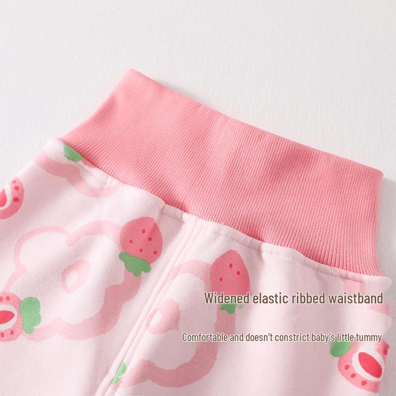 Baby Fleece Set: Warm Autumn & Winter Outing Clothes with High Waist Belly Protection