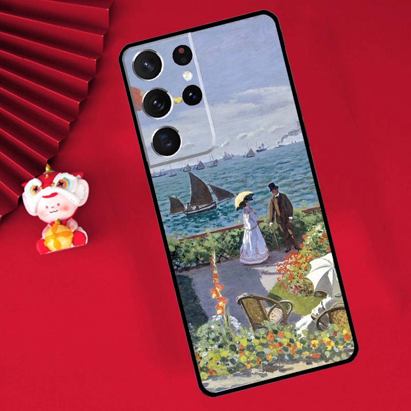 Клод Моне Сад Лилии Мост Чехол Для Samsung Galaxy S24 S23 S22 S21 Ultra S20 FE Note 20 10 Plus S8 S9 S10 Задняя Крышка