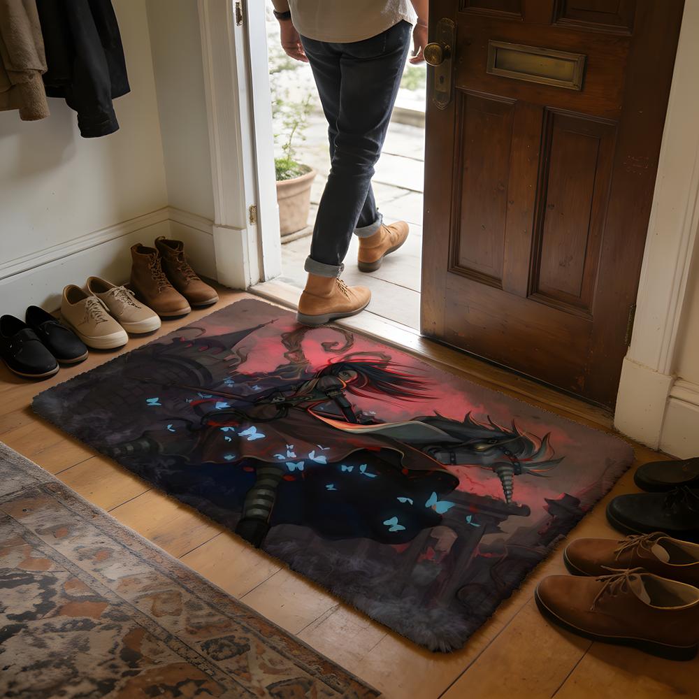AAlice MMadness Returns Art Floor Mat Soft Flannel Absorbent Mat Non-Slip Rug Home Bedroom Bathroom