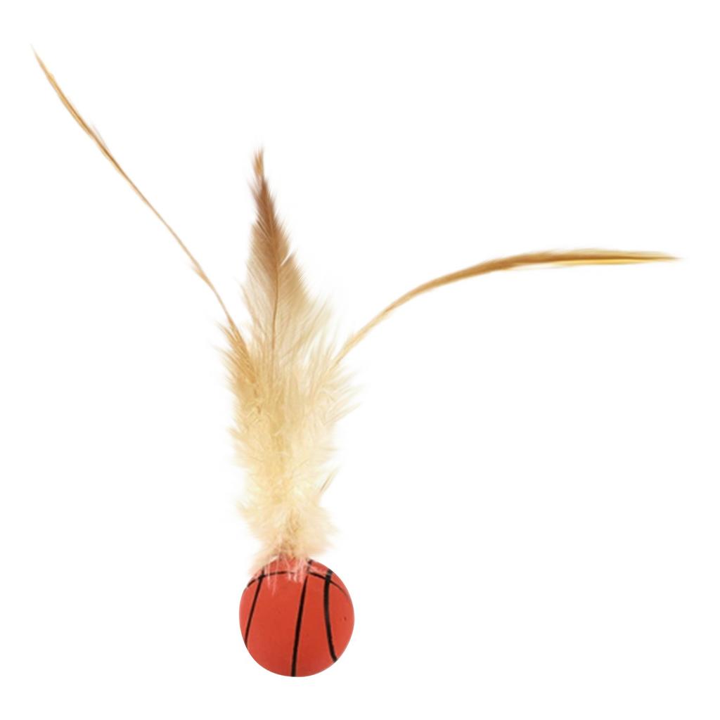 Игрушки для кошек с перьями, интерактивные игрушки для кошек, прыгучие мячи для кошек, баскетбольные футбольные игрушки для упражнений, игрушки с кошачьей мятой, жевательные игрушки для кошек
