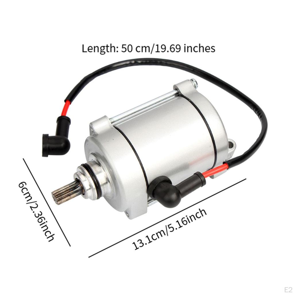 9 Tooth Starter Motor Quad Bike Electric Replacement Engine with Cable for CG125cc