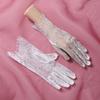 High Quality White Short Lace Hollow Tulle Gloves All Finger Women's Wedding Dress Party Accessories