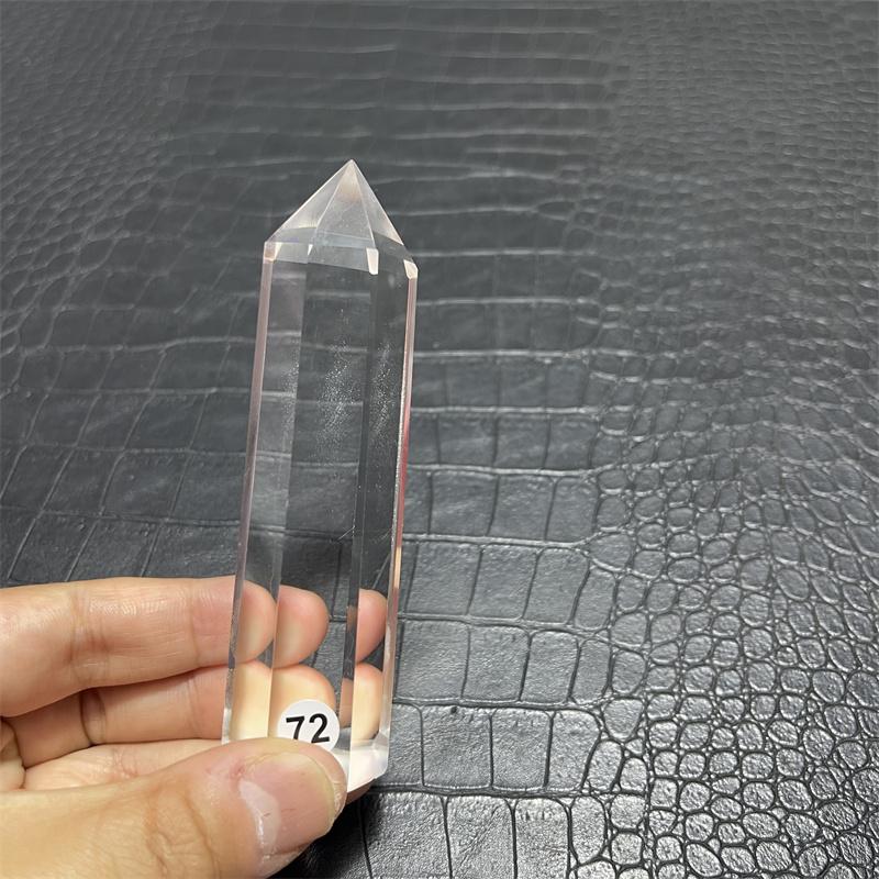 natural white smelting stone 8 side crystal point healing clear quartz crystal wand tower