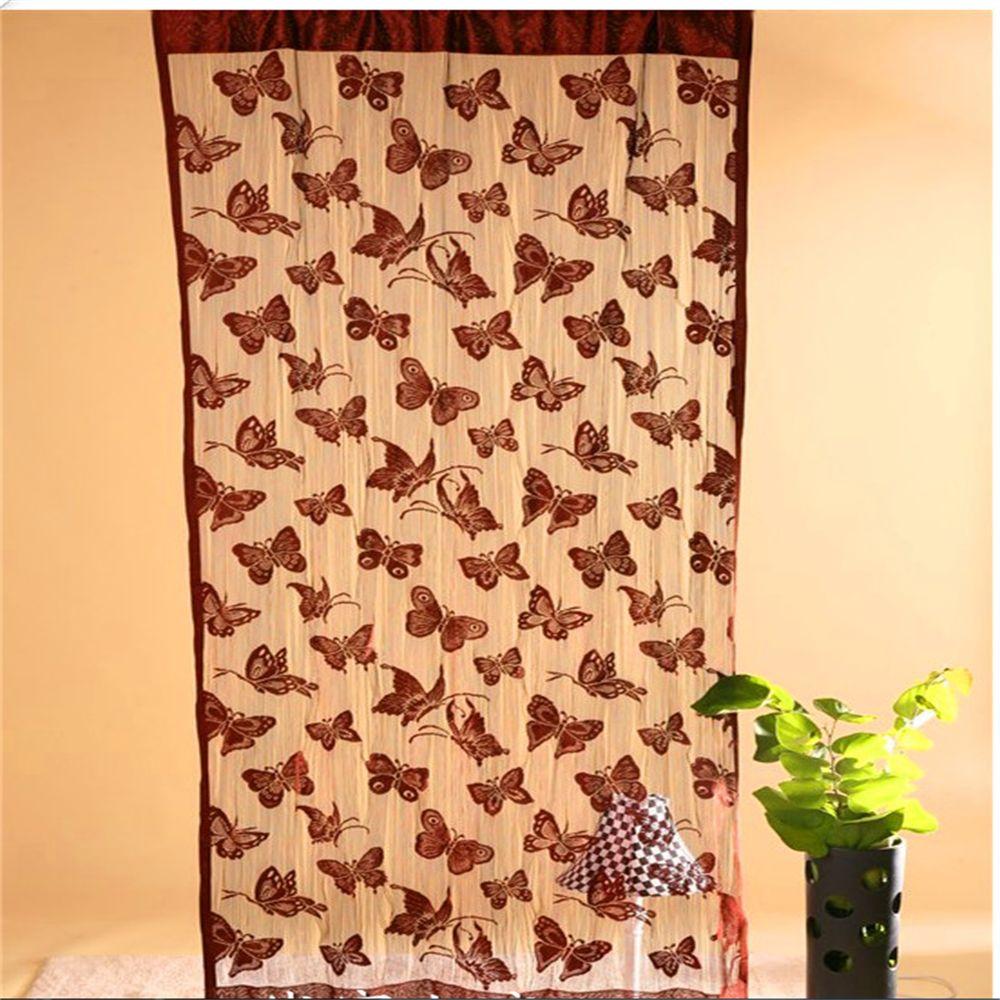 Декоративная кисточка Дверная сетка от мух Экранная панель Подвесные шторки из бусин Штора из нитей с бабочками