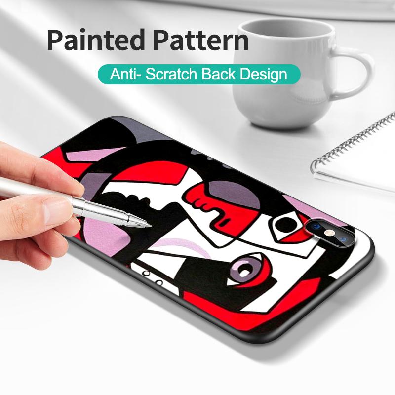 Черный чехол из ТПУ для ZTE Blade A3 A5 A7 2019 2020 A31 A51 A71 A7S V2020 L210 L8 smart vita 2022 v30 Пикассо абстрактная живопись