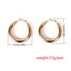 Punk Rock Minimalist 50mm Hoop Earrings Big Gold Alloy Thick Tube Round Circle