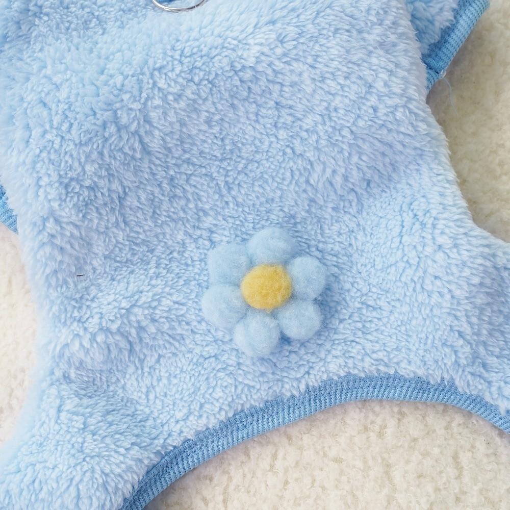 Soft Warm Dog Winter Coat Cute Flower Stuffed Pet Apparel New Cat Jumpsuit  For Dogs Cats
