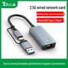 Сетевая карта USB 2.5G, 2500 Мбит/с RTL8156b Type-C Высокоскоростной Ethernet-адаптер для NAS