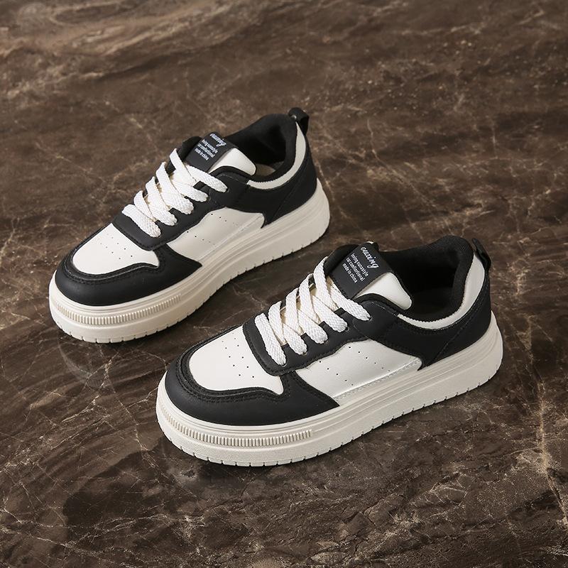 2025 весна маленькие белые туфли новая корейская версия ins женские студенческие туфли для увеличения роста на платформе спортивные туфли для доски повседневная обувь женская G7610