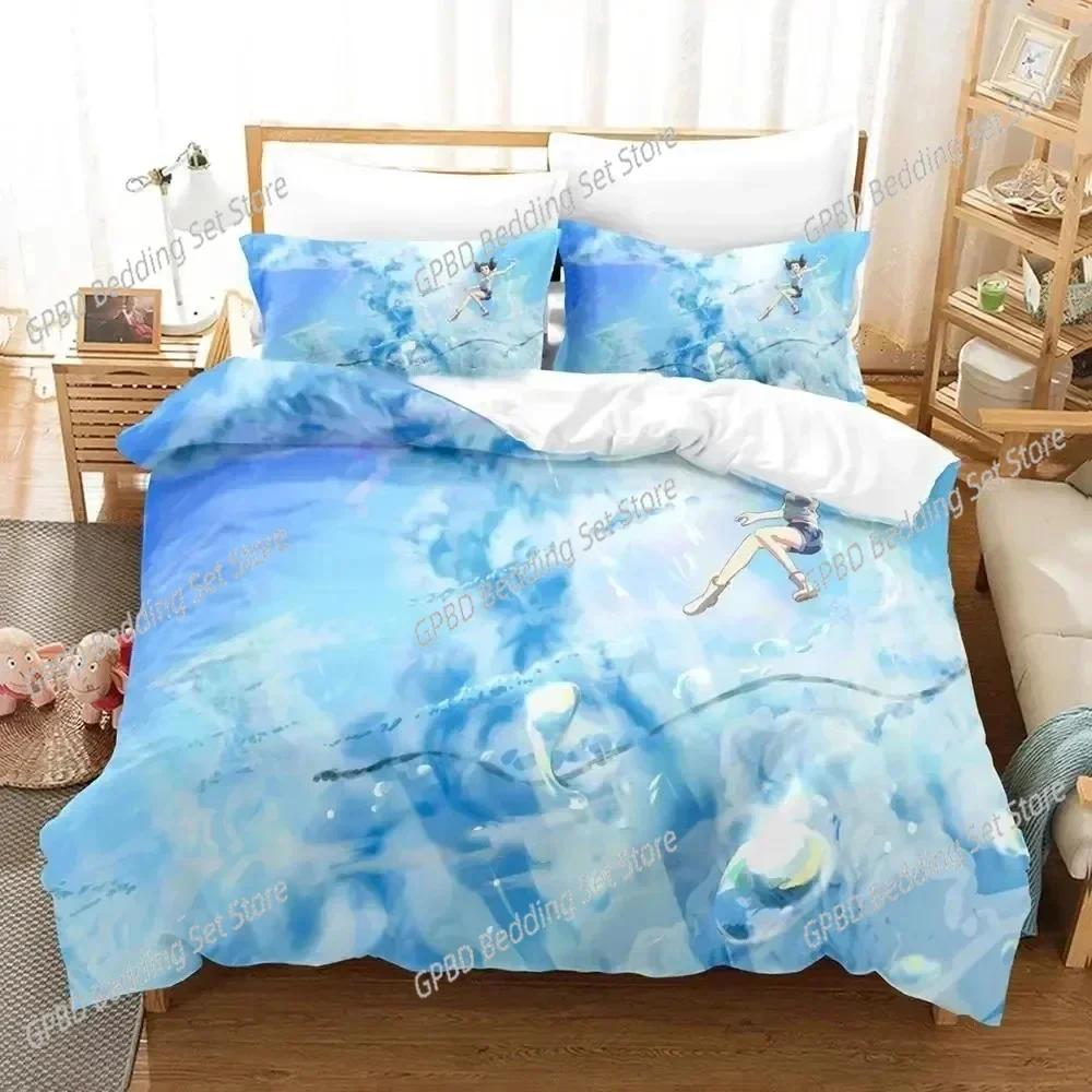 Luxury New 3D Print Anime Weathering with You Bedding Set Duvet Cover Bed Set Quilt Cover Pillowcase Queen Boys Adult Bedding