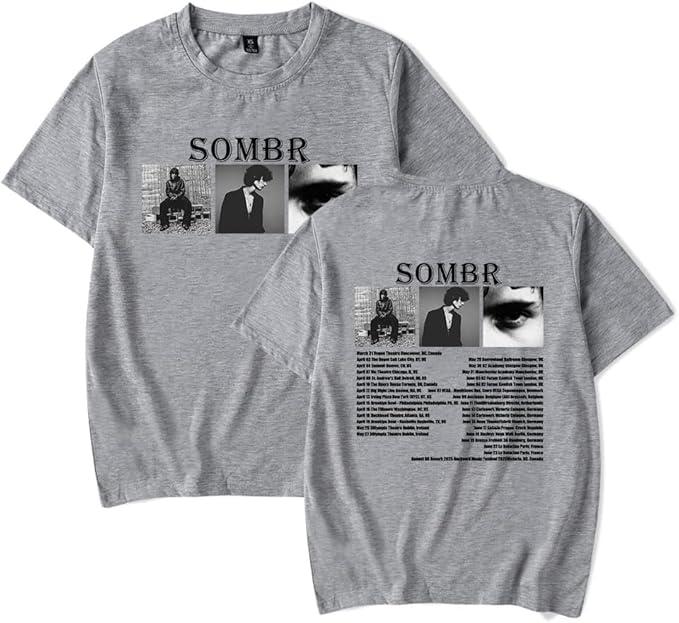 Футболка с коротким рукавом Sombr Merch Live 2025 Tour, фанатский мерч, унисекс, женская модная одежда для лета