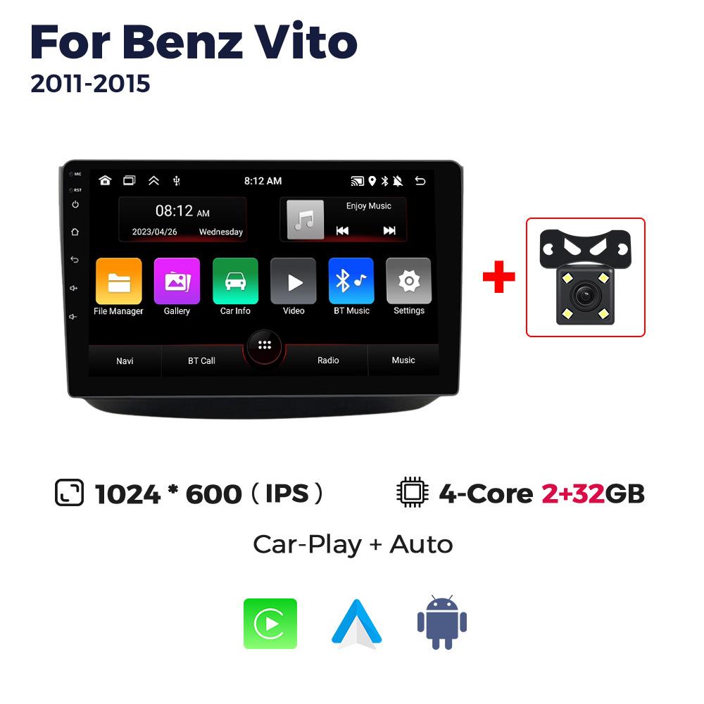 Navifly IPS Android Car Radio Stereo For Mercedes-Benz Vito 2011-2015 Multimedia Player GPS Navigation Carplay Audio NO 2Din Dvd