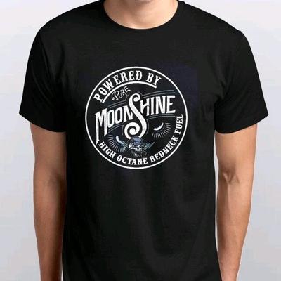 Мужские и женские футболки POWERED BY MOONSHINE ФУТБОЛКА ОДЕЖДА 100% ХЛОПОК РЕТРО S,M,L,XL,2XL