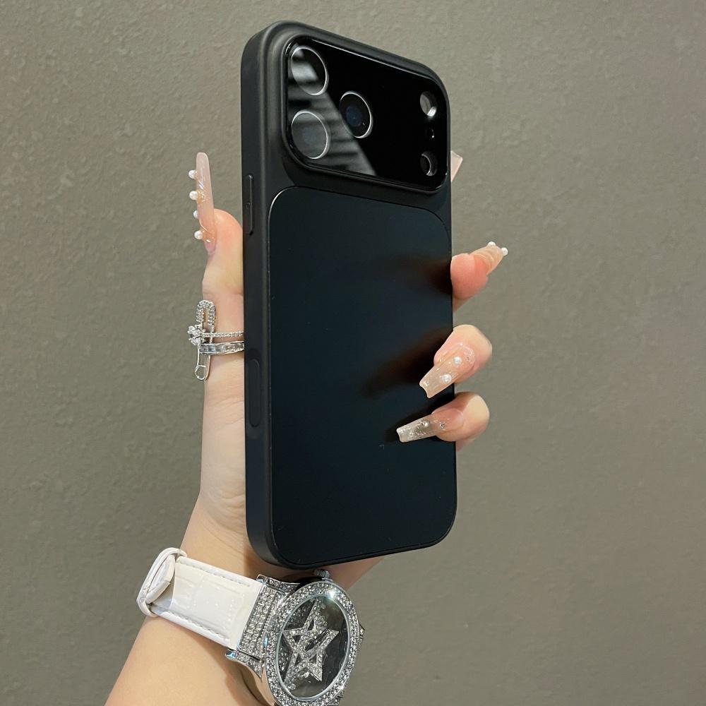 Роскошный Матовый Жесткий Акриловый Бронированный Чехол для iPhone 17 Air 16 15 14 13 Pro Max 17pro Однотонный Защитный Чехол-Бампер