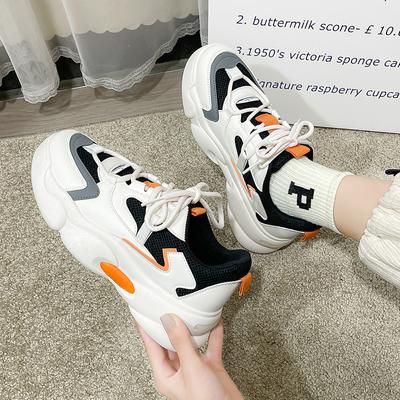 Модные женские кроссовки осенние женские модные удобные дышащие сетчатые повседневные туфли на шнуровке на танкетке женские на платформе для бега спортивные туфли теннис