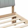 Brown and Light Grey Bed Frame 75 x 190 cm Solid Pine Wood