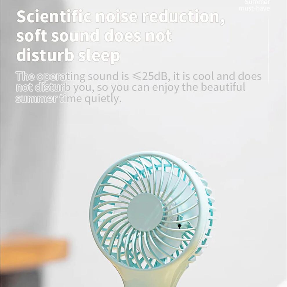 (White) S13 Mini Handheld Fan 3 Wind Speed Portable Summer Cooling Fan with Hanging Buckle