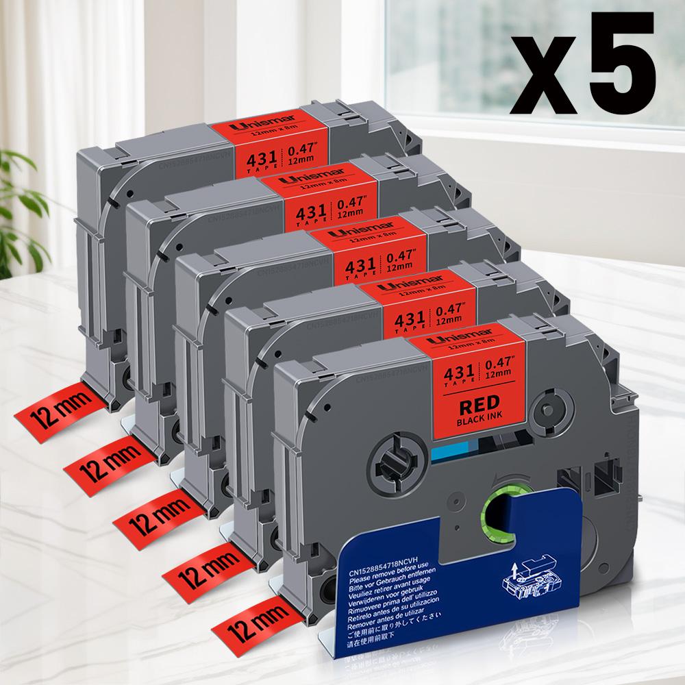 5PK/10PK 6/9/12mm TZe231 Compatible for Brother P-touch TZe221 TZe211 TZe-White-Tape Lamination Label for Brother PTH110 Printer