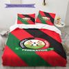 Football Kenya Pattern Bedding Set Quilt Cover Pillowcase Home Decor Gift (1 * Duvet Cover + 2 * Pillowcase, Without Core)