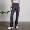 Women Sport Pants High Waist Straight Wide Leg Long Trousers with Pockets Solid Color Breathable Comfortable Casual Trousers