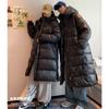 Черный пуховик женский с капюшоном пальто сохраняет утолщение тепла мода уличная одежда утиный пух перо женский