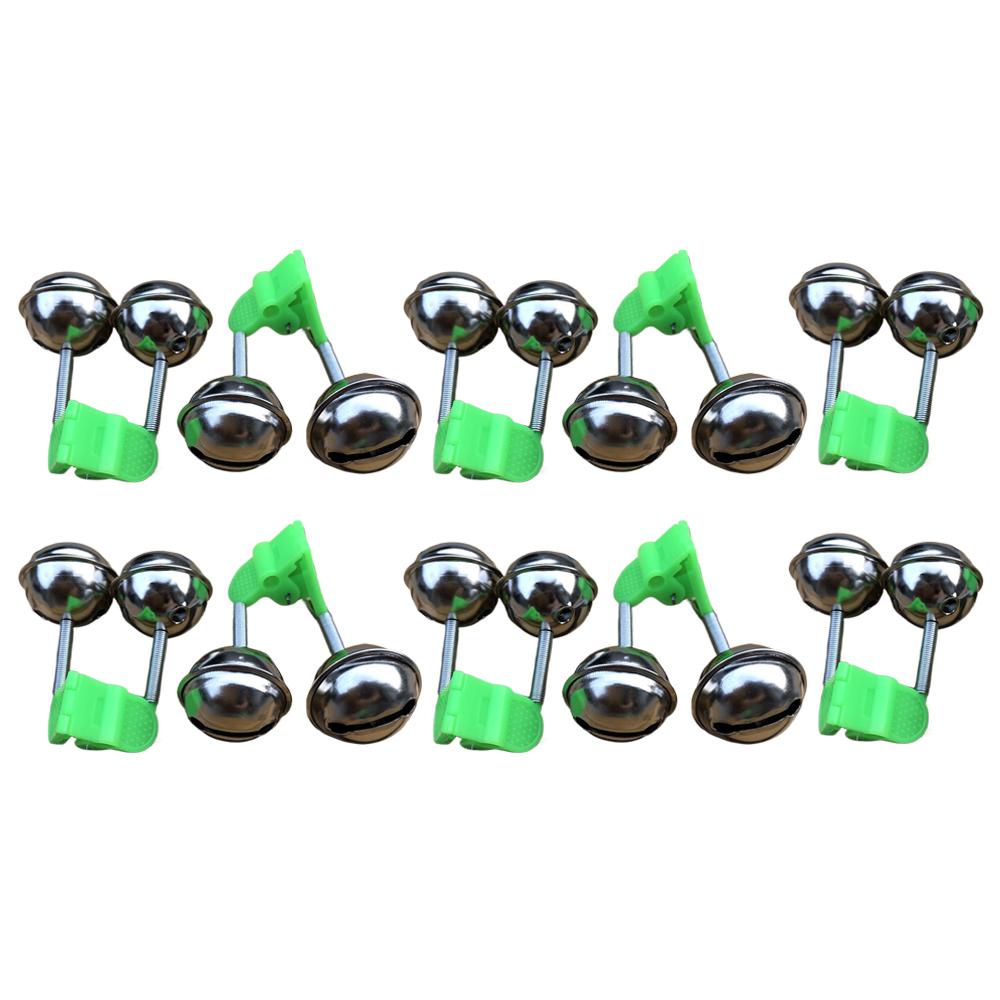 10pcs Fishing Bite Alarms Fishing Rod Bells Tip Clip Bells Accessory Fish Pole Bites ABS Outdoo R5Y4