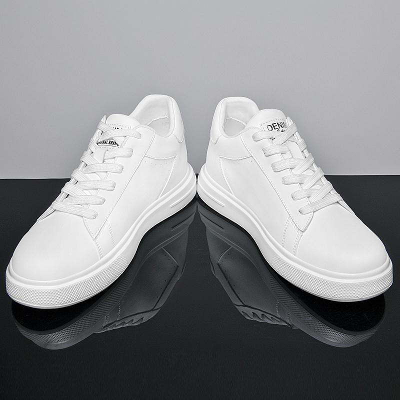Fashion Genuine Leather Men Casual Shoes Fashion Sport Platform Shoes Increase Height Sneakers Male Skateboard Footwear Tenis Masculino