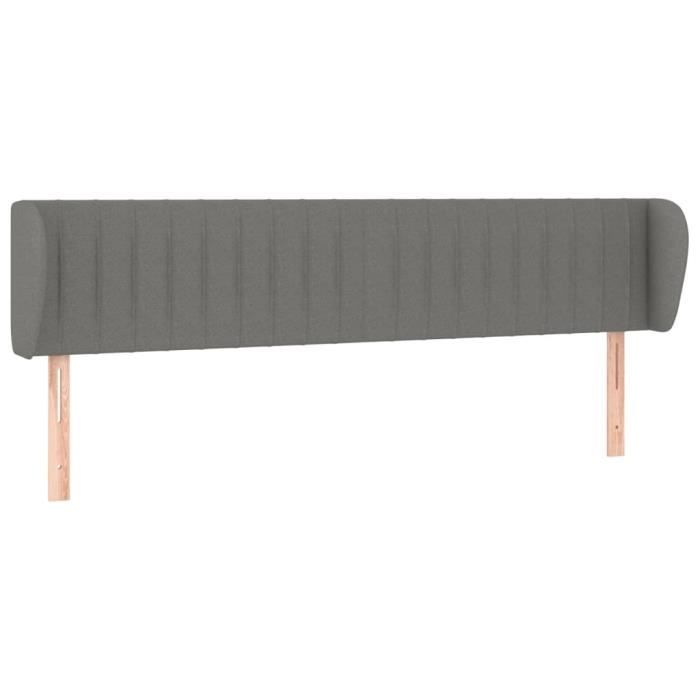 VidaXL Headboard with Ears Dark Grey 183x23x78-88 Cm Fabric3117397