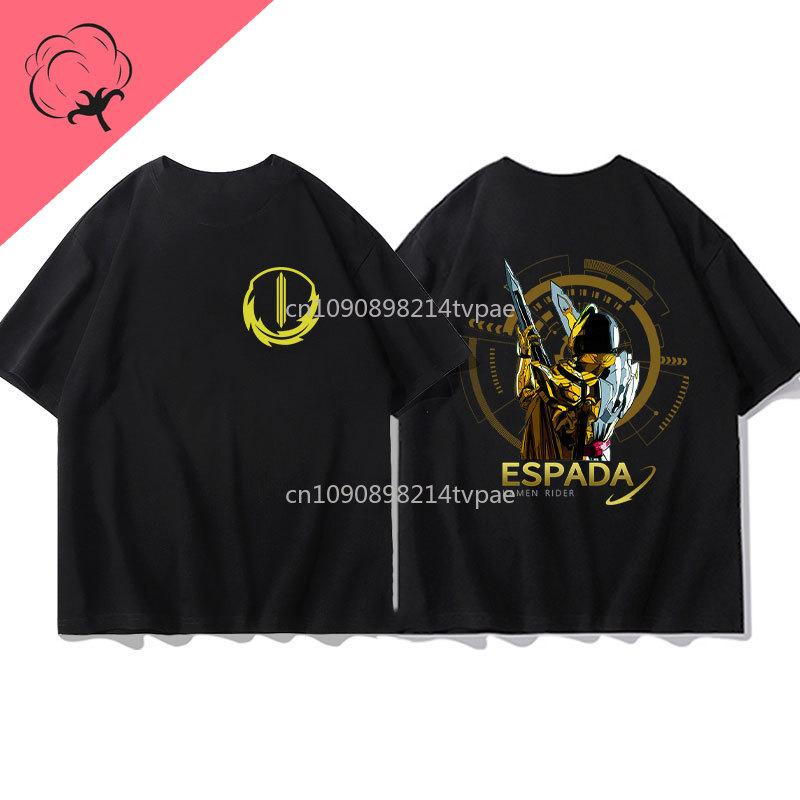 Masked Rider KaUnisex Rider Camiseta Eazan Espada Anime Shirt Personality Cotton Two Siede Printed Shirt Cool Cartoon Y2k Clothes