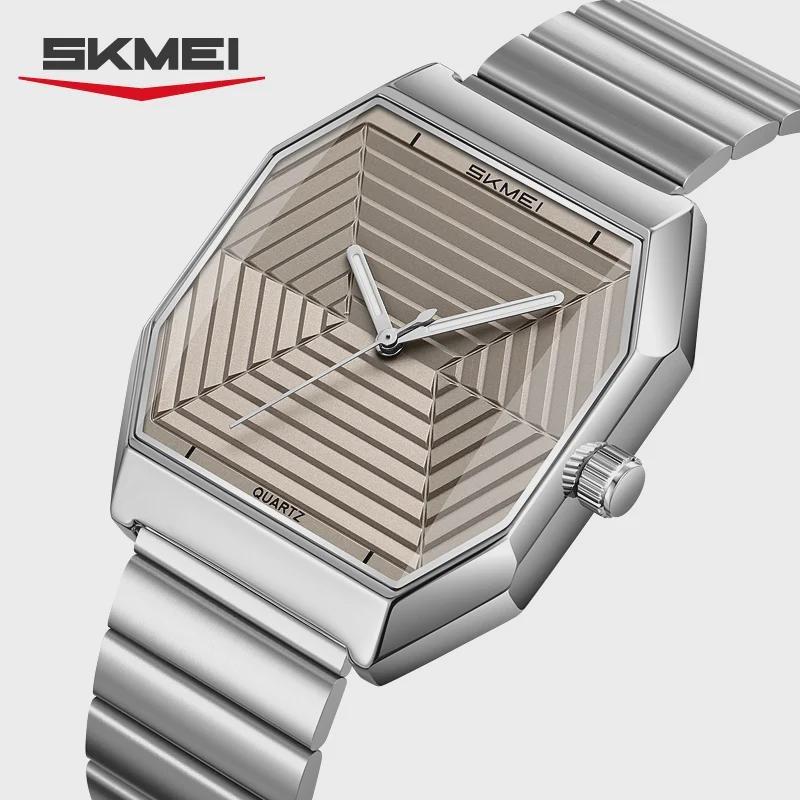 Fashion Quartz Watch Unique Design Stainless Steel Men's Wristwatches Business Watches for Men