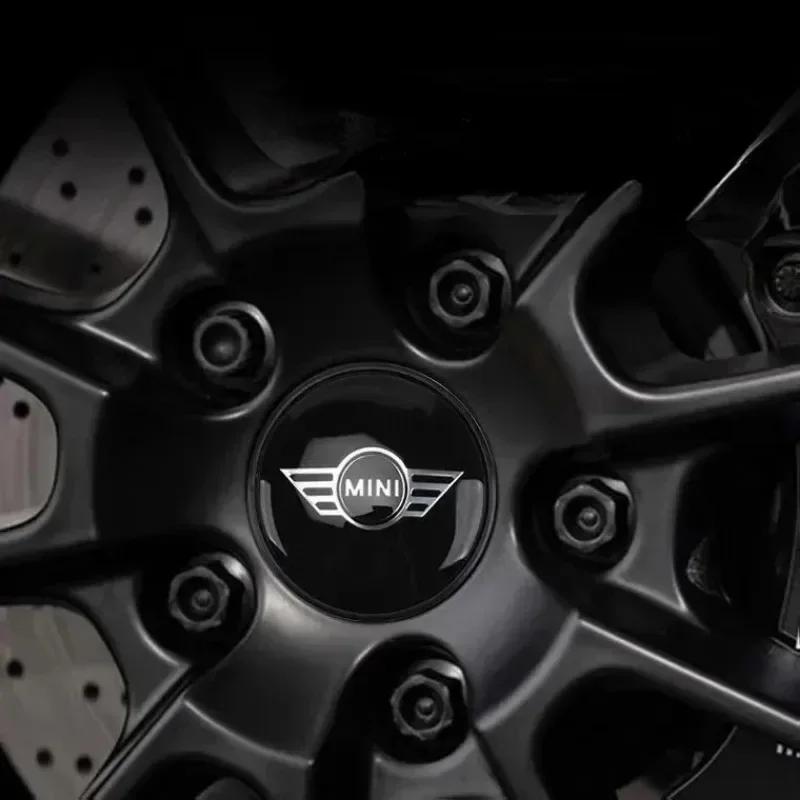 AWROY1 4PCS-56mm for BMW MINI works S One Countryman F54 F55 F56 F57 F60 Car emblem Wheel Center Hub Cap wheel Badge covers
