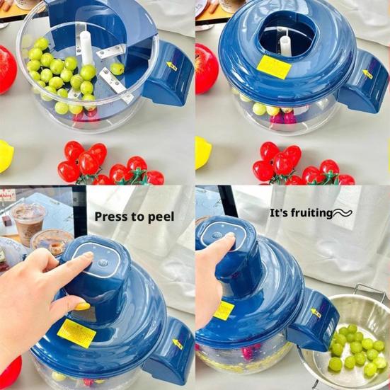 Electric Grape Peeler Machine Hands-Free Fruit Skin Remover Automatic Garlic Peeler Effortless Peeling Tool for Berries Fruits