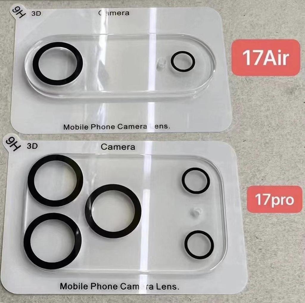 Apple 17 Pro Max 3D Шелкография Полное покрытие Прозрачный Защитный чехол для объектива камеры
