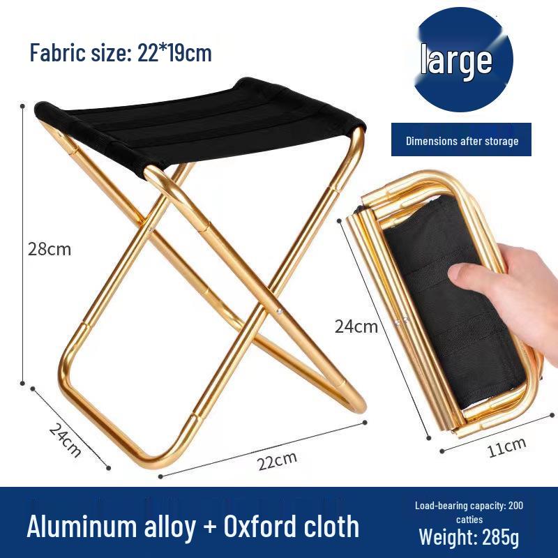 Портативный складной стул для улицы для путешествий, кемпинга, рыбалки и стояния в очереди.