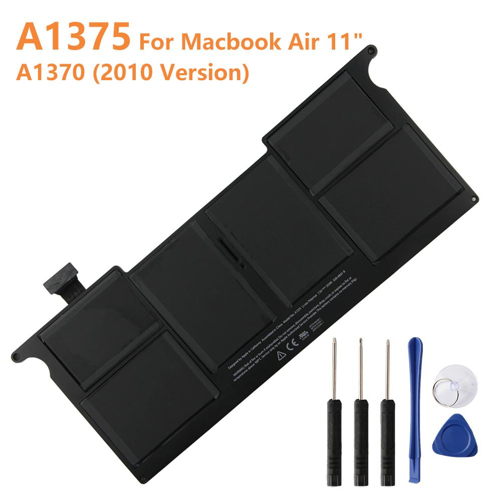 Новая сменная батарея для ноутбука A1406 A1375 для Macbook Air 11 "A1370 2010 года A1370 2011 года A1465 2012 года 4680 мАч