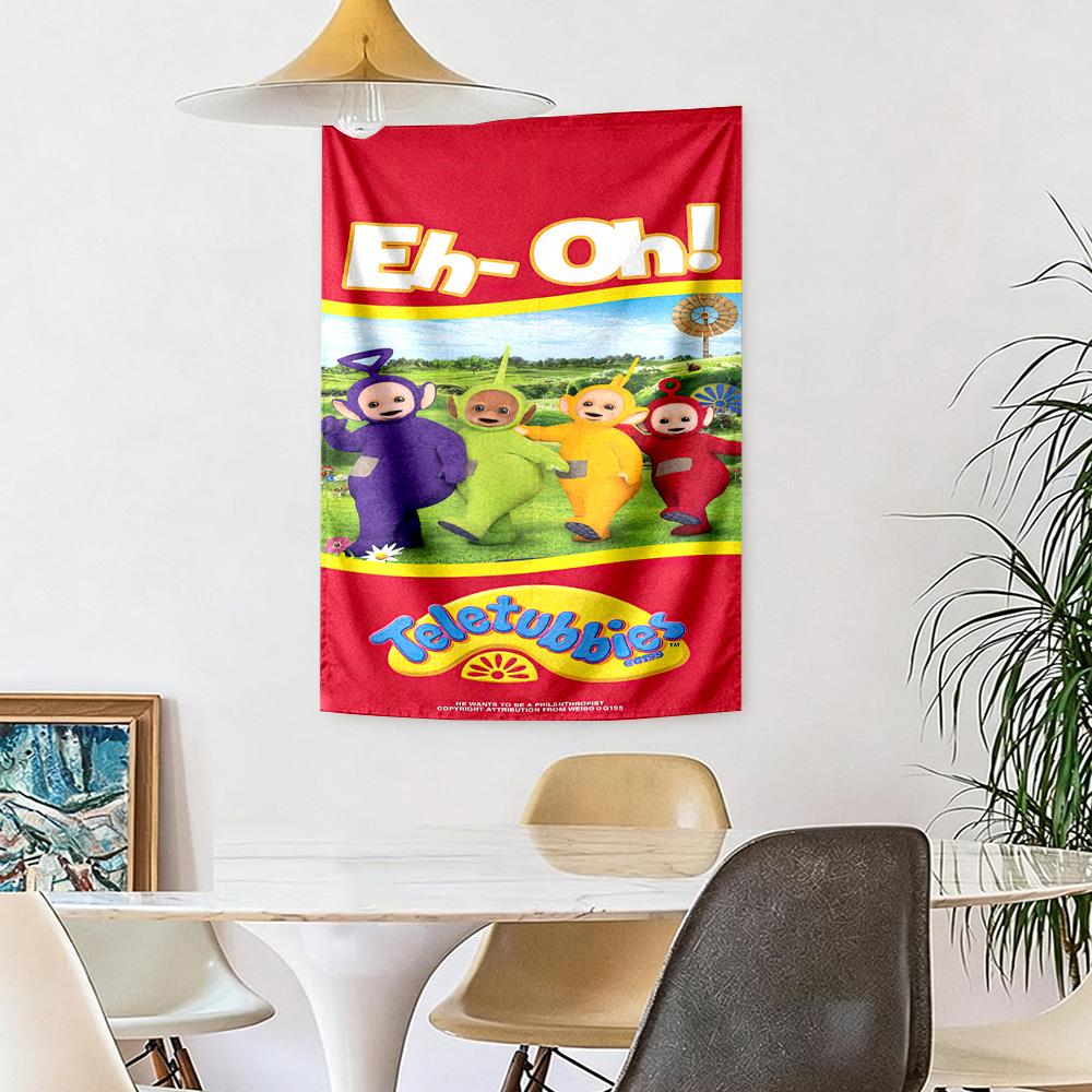 Teletubbies3 Wall Decor Tapestry Art For Pet Memorial Birthdaywedding Party Backdrop Family Gift